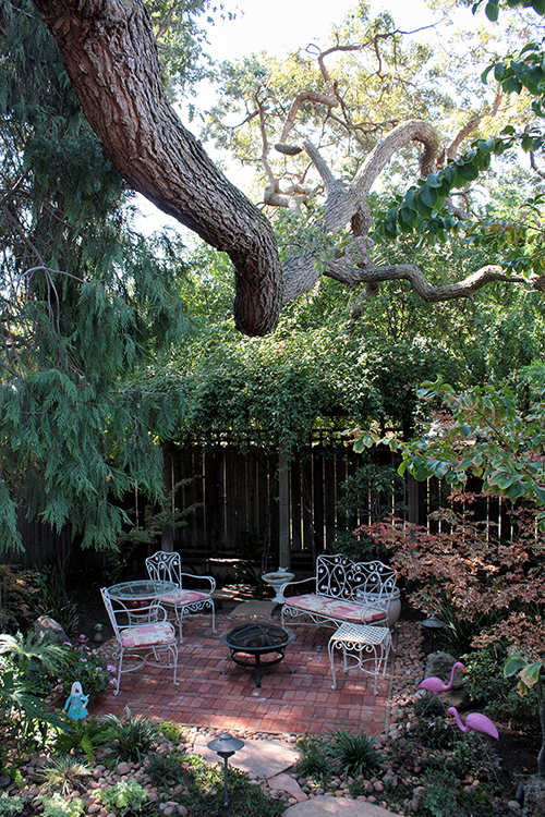 Shady Garden behind Victorian home.  2009 Historic Home Tour.  Martinez, California.
